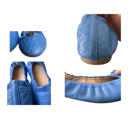 L K Bennett London Royal Blue Nappa Leather Sissy Ballet Flats 38 5 US 8 5 - Picture 13 of 15